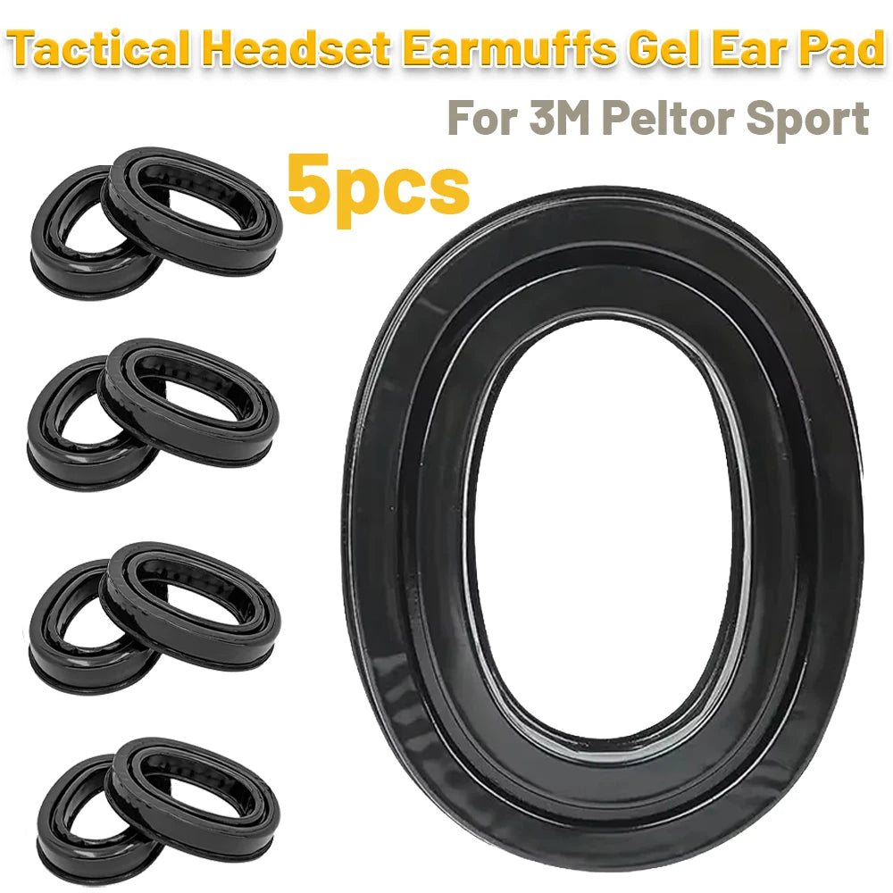 5pcs Gel Ear Pads for 3M PELTOR Earmuffs, Personal Protective Equipment ,Comfort Replacement Ear Muffs Cushions