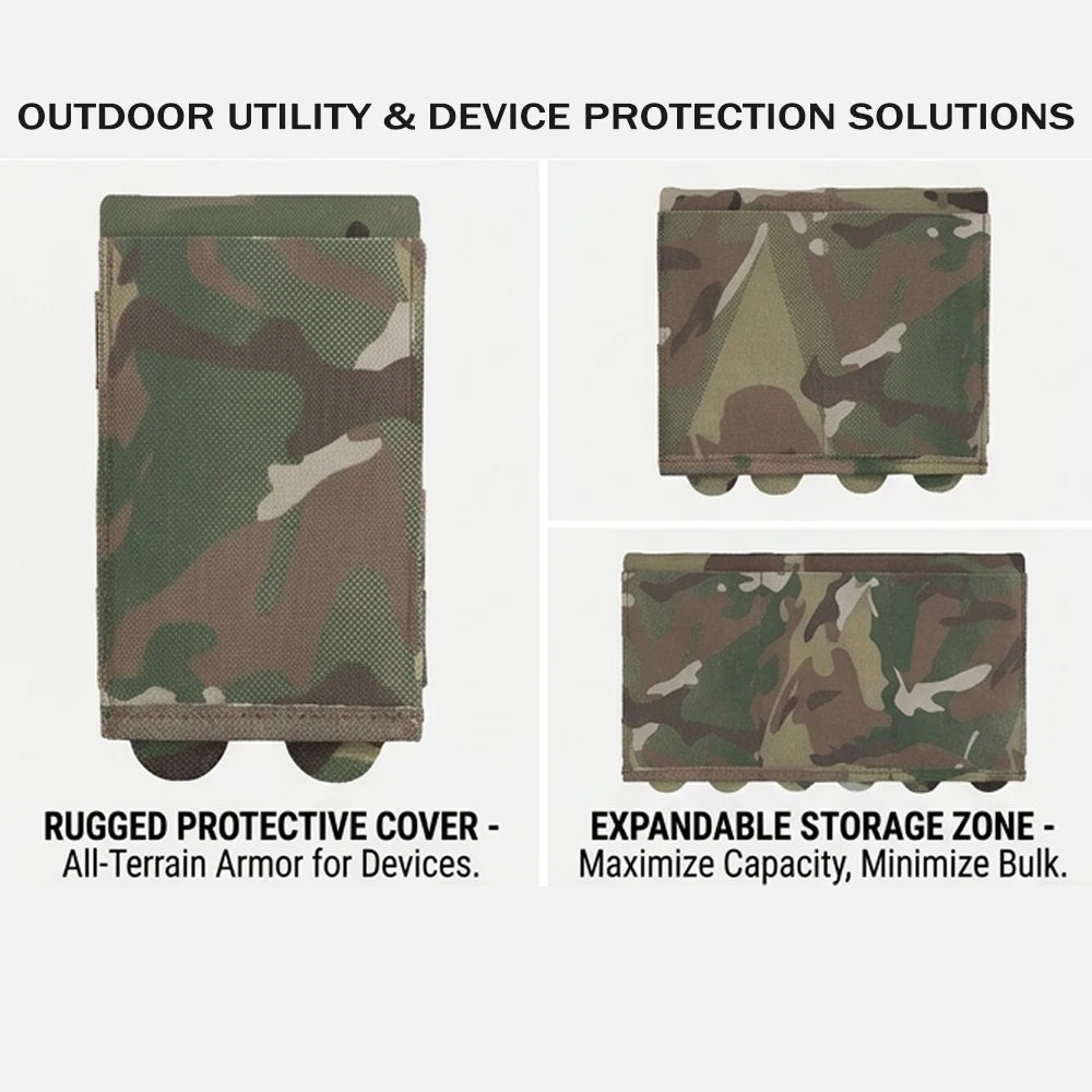 OPHIDIANTAC Single/Double/Three 5.56mm Caliber Magazine Holder - For Outdoor Tactical Hunting, MOLLE Construction