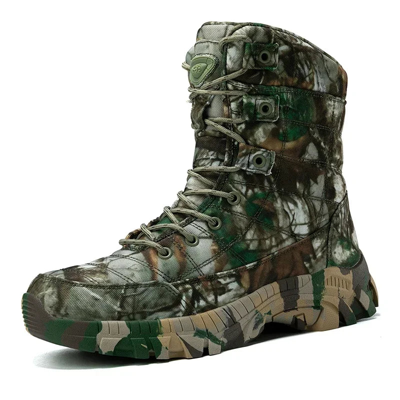 Men Tactical Boots Waterproof Army Work Climbing Hiking Shoes Training Motorcycle Hunting Safety Unisex Desert Boot High Quality