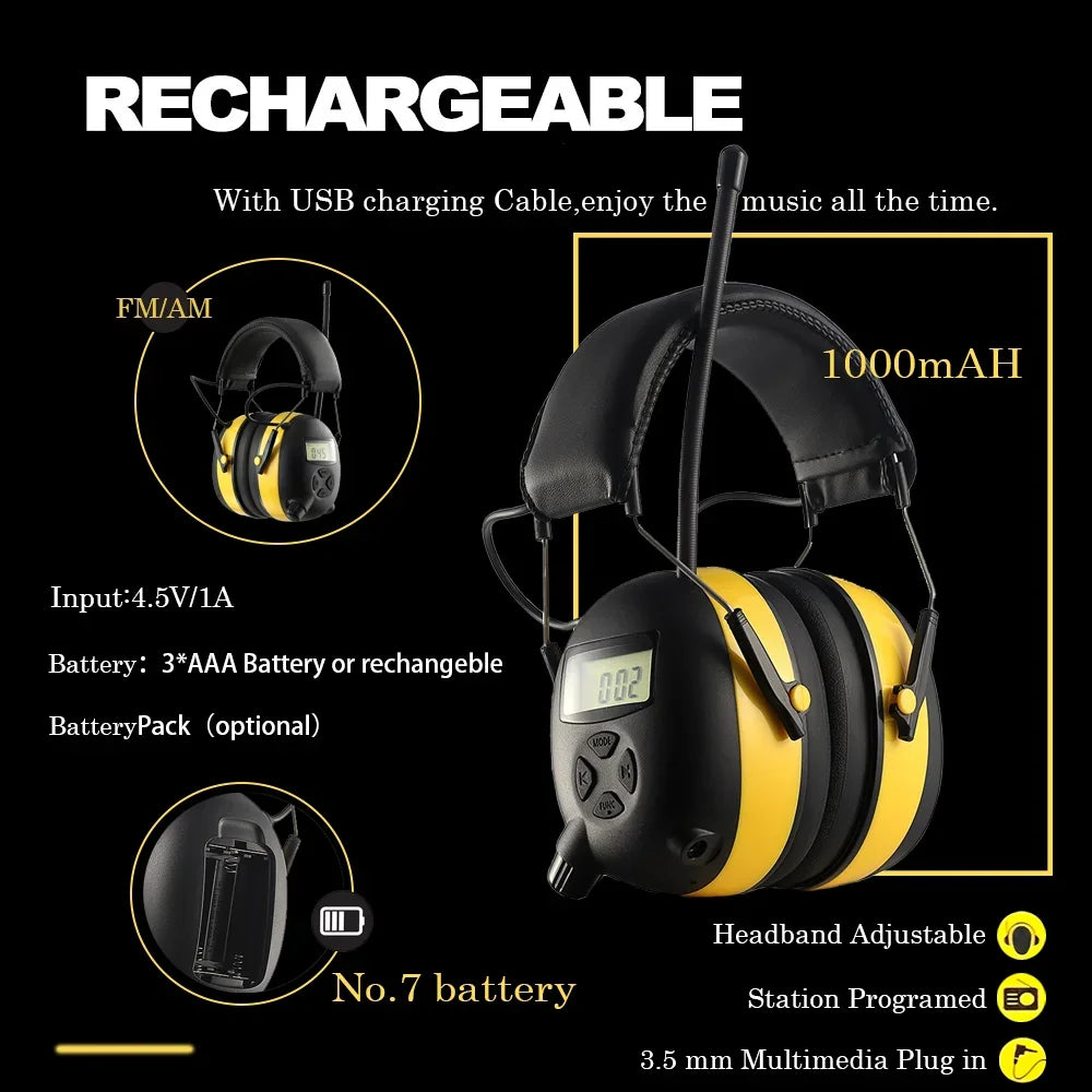 Headphone Electronic 5.0 Bluetooth Earmuffs Shooting Ear Protection for Hunting Noise Reduction Professional Tactical