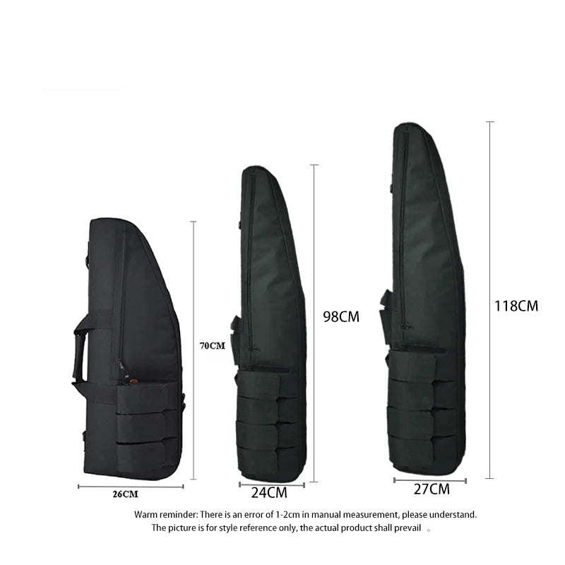 70CM 98CM 118CM Tactical Gun Storage Bag Outdoor Shooting Hunting Carrying Box Long Gun Shoulder Pad Bag