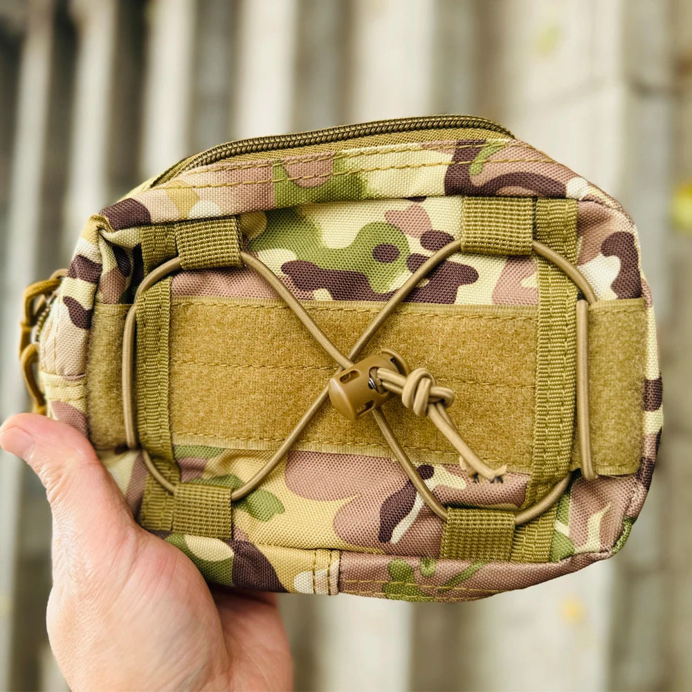 Molle Waist Bag Tactical Pouch Medical First Aid Tool Gear Gadget Bag Pouch Outdoor Sports Hunting Cycling Accessories