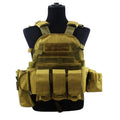 6094 Camouflage Plate Carrier Vest Multi-Functional Tactical Hunting Vest Adjustable Men Combat Equipment for Outdoor Cycling