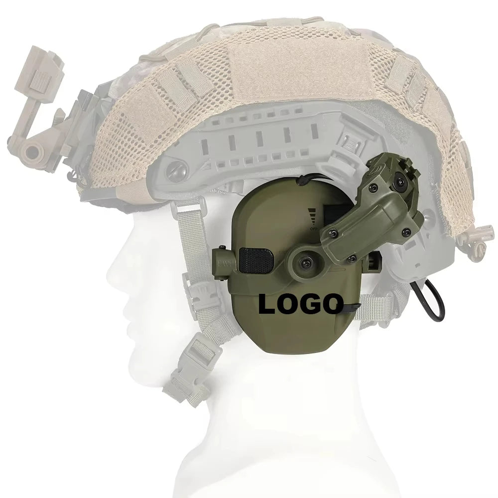 Active Helmet Mounted Earmuffs For Shooting Electronic Hearing Protection Ear Protect Noise Reduction Active Hunting Headphone