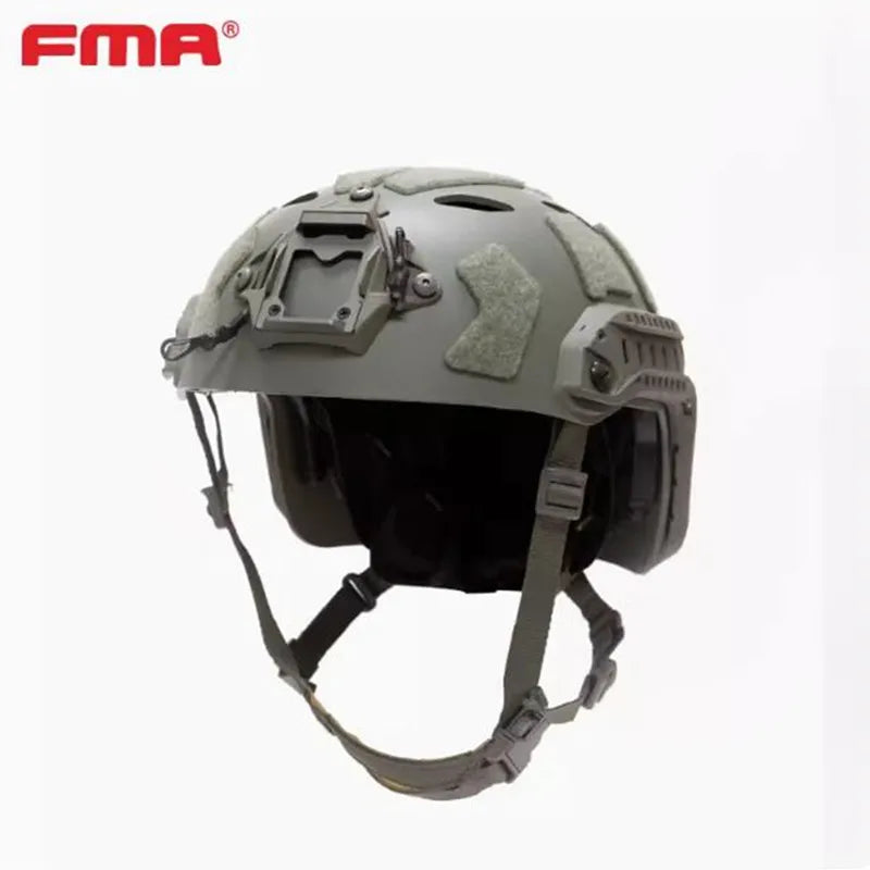 Updated Version Hunting Tactical FMA FAST SF Right Angle Vent Hole Helmet Safety Riding Size L Adjustable Knob Buckle