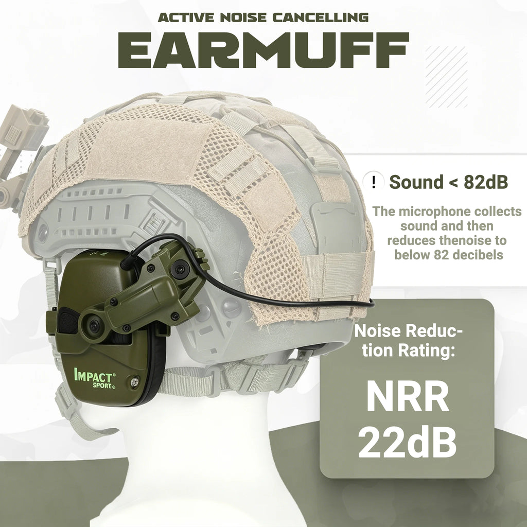 Ear Protection Electronic Hearing Protection Active Protector for Shooting Earmuffs NRR 23dB Noise Reduction Headset