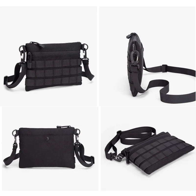 Tactical MOLLE Crossbody Bag Portable 600D Nylon Water Resistant EDC Shoulder Bag for Daily Commute Outdoor Hiking