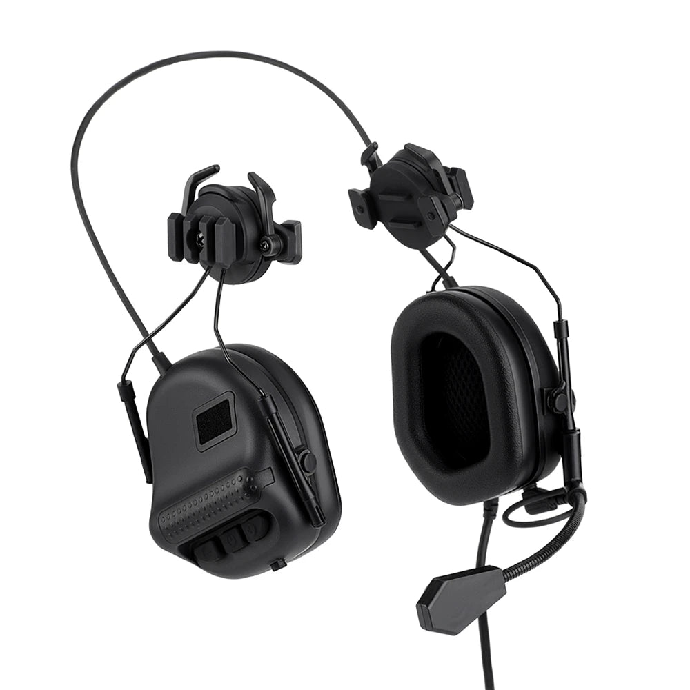 ARM NEXT Tactical Sound-Picking Headphones – NRR 22dB Hearing Protection | 360° Rotating Bracket & Telescopic Folding for Helmet