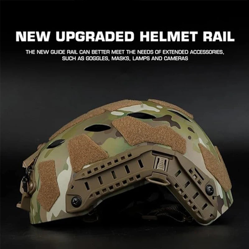 Tactical Helmet Added night vision goggles bracket CS Round Holes Fast Helmet Helmet for outdoor shooting shooting hunting