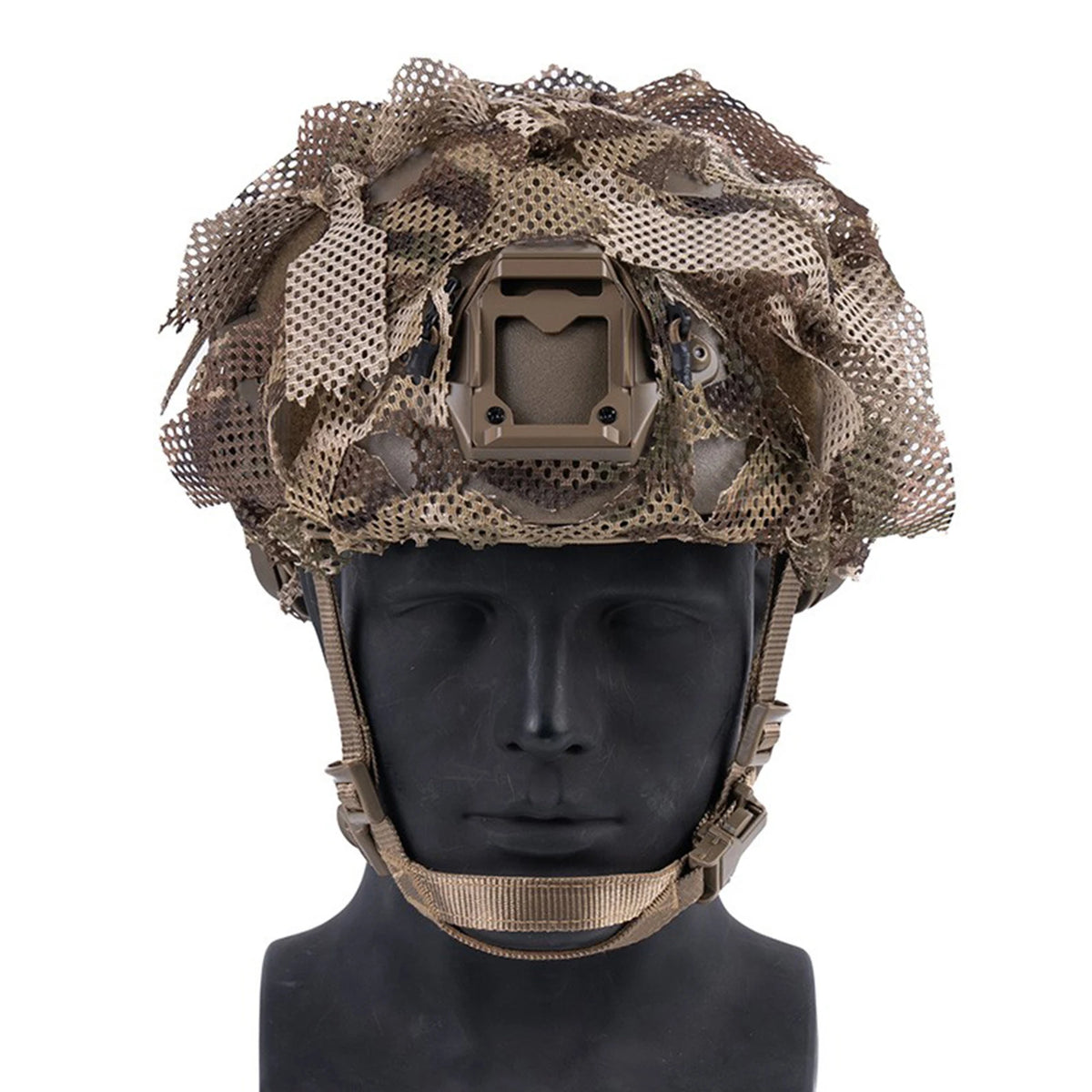 Lightweight Camo Helmet Cover Elastic Rope Fixed Mount Irregular Leaves Shape & Versatile for Outdoor Combat Training