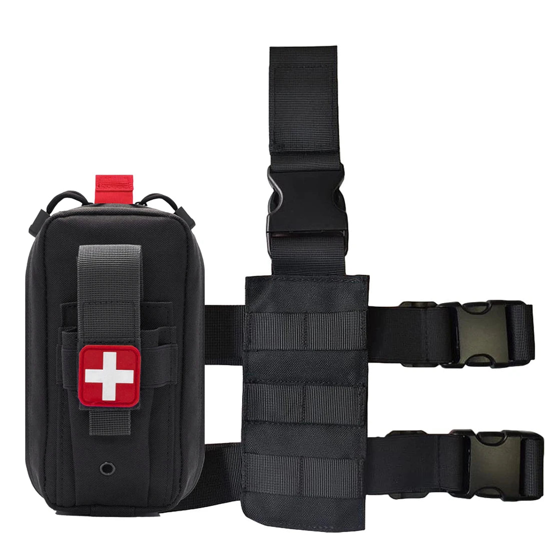 Tactical Medical Pouch MOLLE First Aid Bag IFAK Pouch Tourniquet Holder Thigh Bag with Tactical Thigh Rig Panel