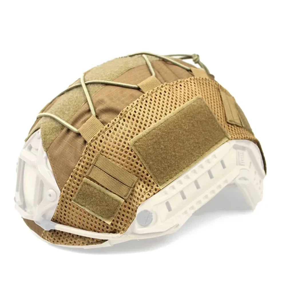 1 PC Tactical Helmet Cover for Fast MH PJ BJ Helmets Fast Helmet Protector Elasticated Cord (Helmet Not Included)