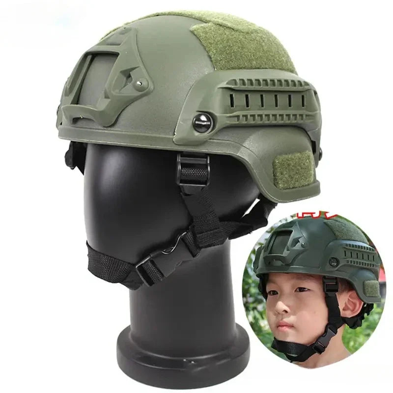 Kids MICH2000 Helmet Children's CS War Game Lightweight Protective Helmets Outdoor Sports Combat Safety Tactical Protective Gear