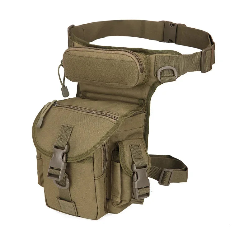 Tactical Thigh Drop Bag Camouflage Hunting Cycling Waist Hanging Molle Leg Pack Bag Nylon Thigh Drop Pouch Camping Bag