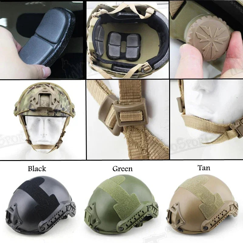 New FAST Helmet Airsoft MH Camouflage Tactical Helmets ABS Sport Outdoor Tactical Helmets