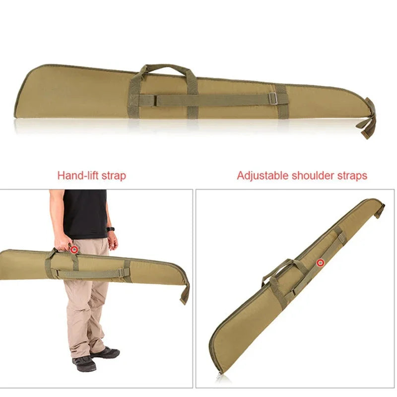 130cm Airgun Combat Rifle Bag Outdoor Hunting Gun Bag Shoulder Mounted Shotgun Sniper Gun Bag Tactical Shooting Airsoft Gear