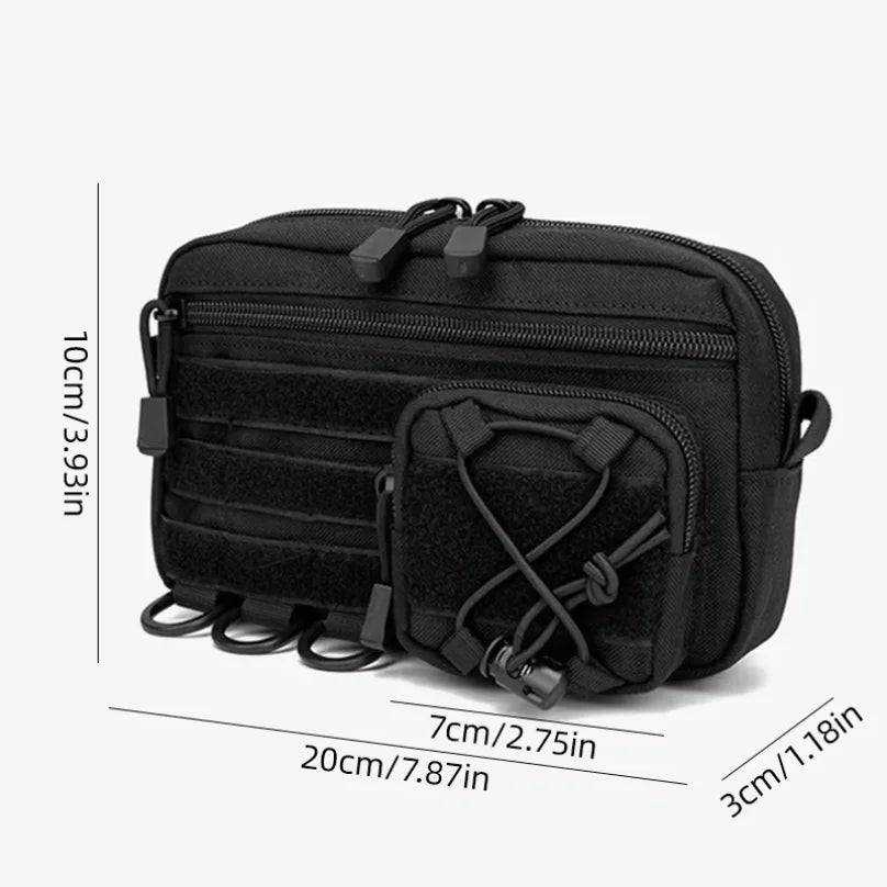 1000D EDC Pouch Molle Organizer Bag Utility EDC Tool Pouch Horizontal Modular Pouch Ooudoor Waist Pack EMT Hunting Fanny Pack