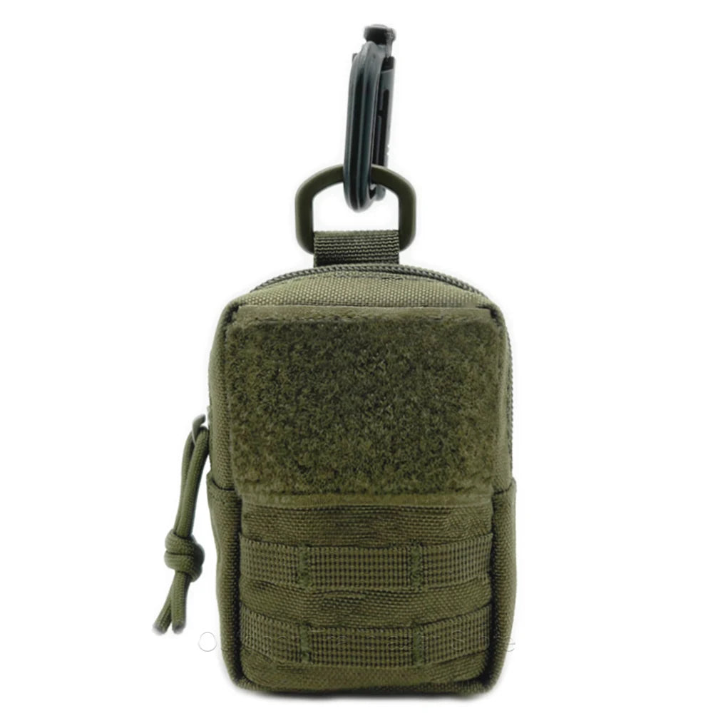 Tactical Mini MOLLE Pouch Compact Utility EDC Battery Cigarette Case Card Slot Waist Bags For Hunting Trekking Running Camping
