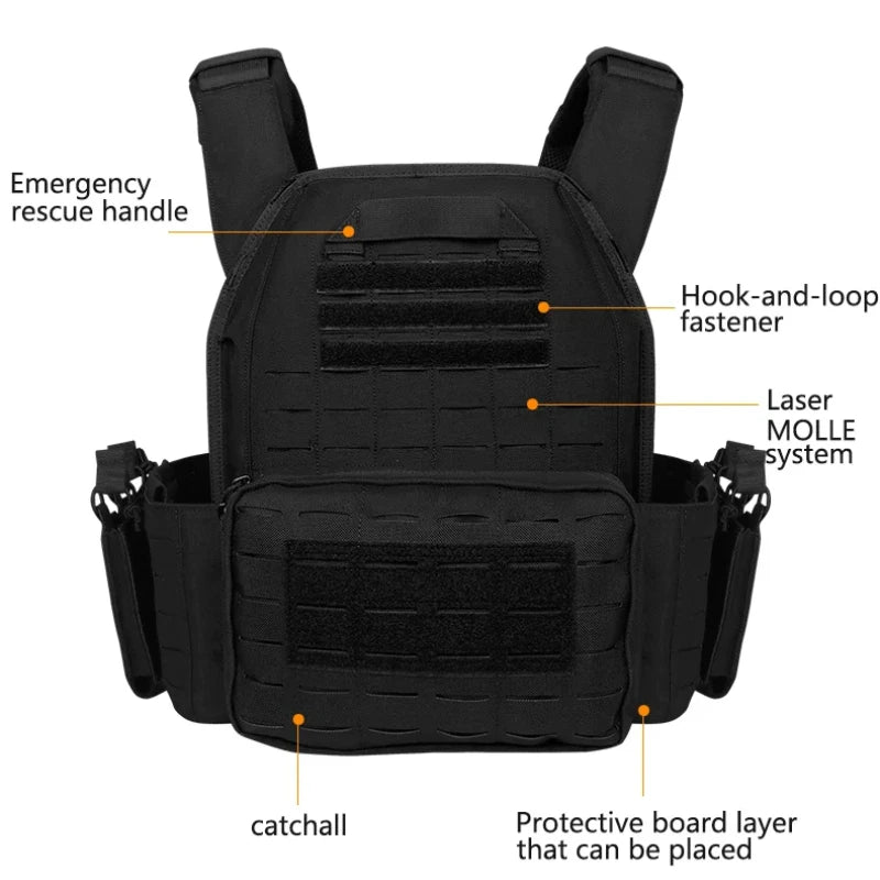 ARTEX 6094 Cycling Vest Outdoor Riding Gear MOLLE Style Vest Quick Release Design Laser Cut Style Storage Gear for Bike Sports