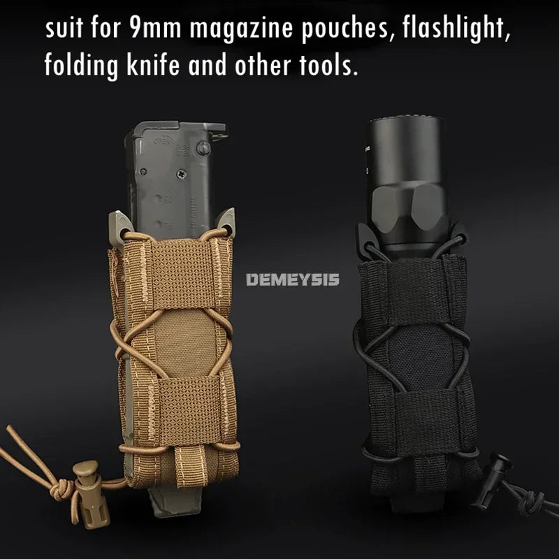 9MM 5.56 Magazine Pouches Tactical AK AR M4 AR15 Single Magazine Bag Rifle Pistol Molle Mag Holster Pouch Hunting Tools Holder