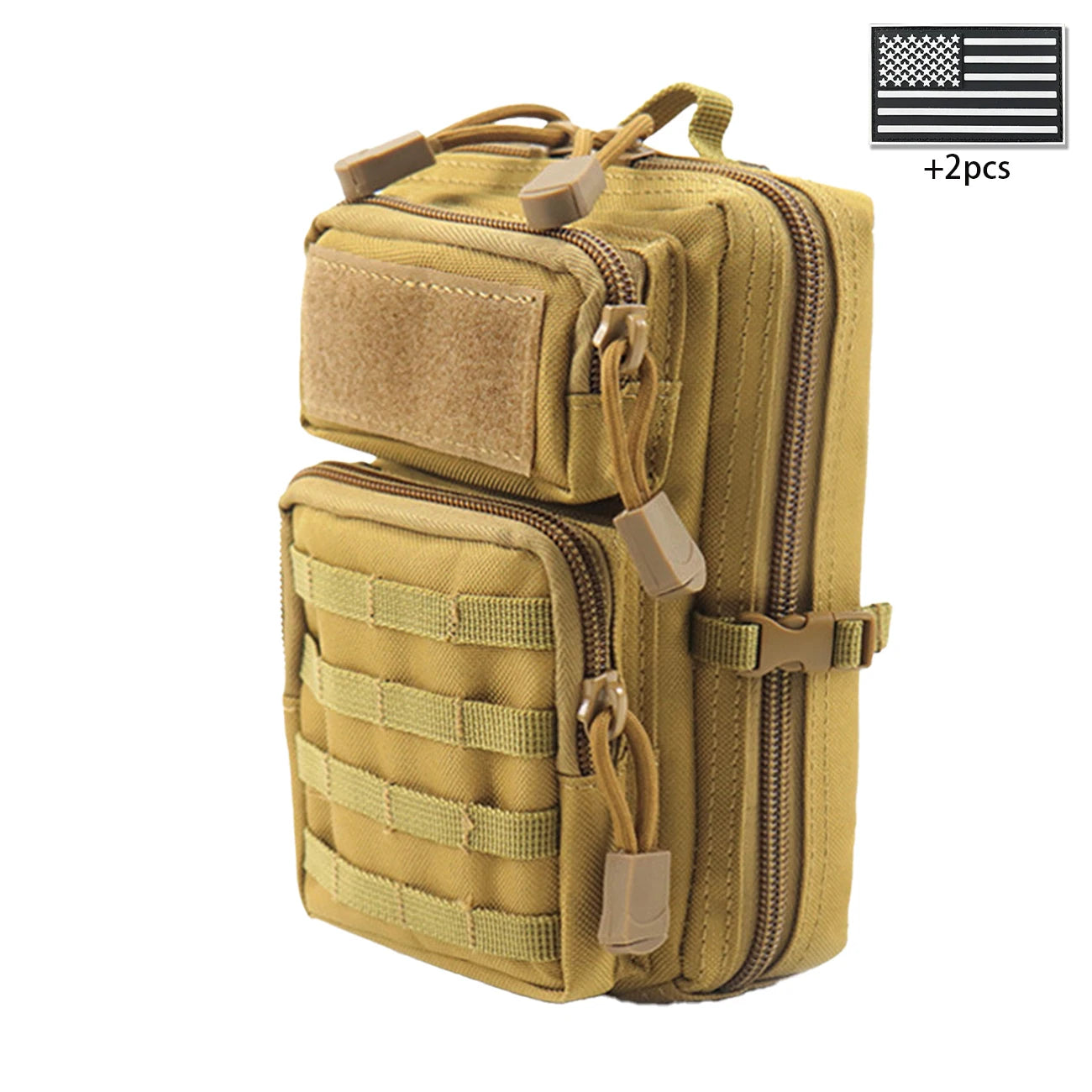 Outdoor crossbody bag with widened and adjustable shoulder straps, supporting hand-held, waist hanging, and backpack hanging