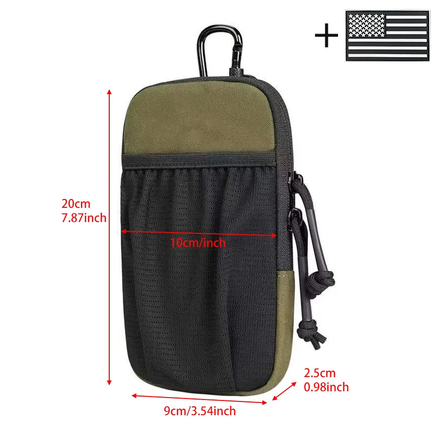Mobile phone storage bag with mountain buckle, suitable for outdoor hiking, daily commuting, and travel as a portable waist bag