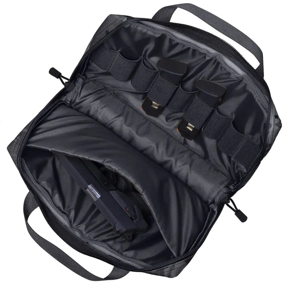 Tactical Gun Range Bag Shooting Pistol Bag Handgun Compact Duffle Bag Gun Case Bag Hunting Handguns and Magazines Storage Bag