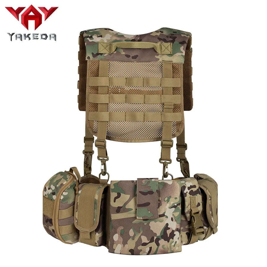 YAKEDA Outdoor Training Camouflage Vest Chest Strap Multi functional Accessories Equipment Vest
