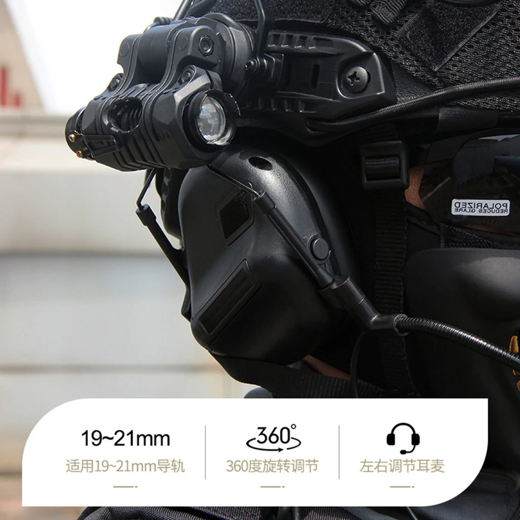 Tactical Helmet Set with Night Vision Device Model Shooting Goggles Flashlight Headset Half Face Mask for Cosplay Paintball