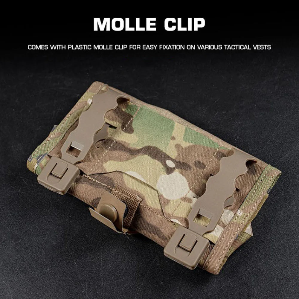 Tactical Phone Case MOLLE Hunting Airsoft Vest Plate Carrier Admin Map Navigation Pouch Quick Release Mobile Phone Holder Pack