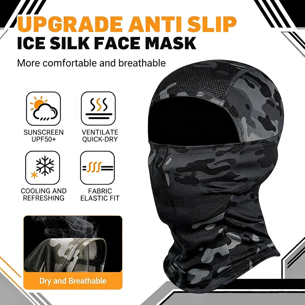 FAST Tactical Helmet Set with Communication Headset Mesh Mask Airsoft Helmet Kit for Military CS Combat Cosplay Outdoor Training