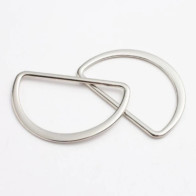10Pcs/lot 15-50mm D Ring Buckle Connection Alloy Metal Buckles Half Loop For Handbag Strap DIY Crafts Shoes Bag Belt Accessories