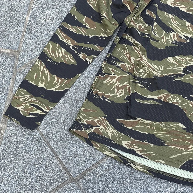 Velocity Style Rugby Shirt Quick Dry Tactical Long Sleeve T-shirt CAG Love Camo