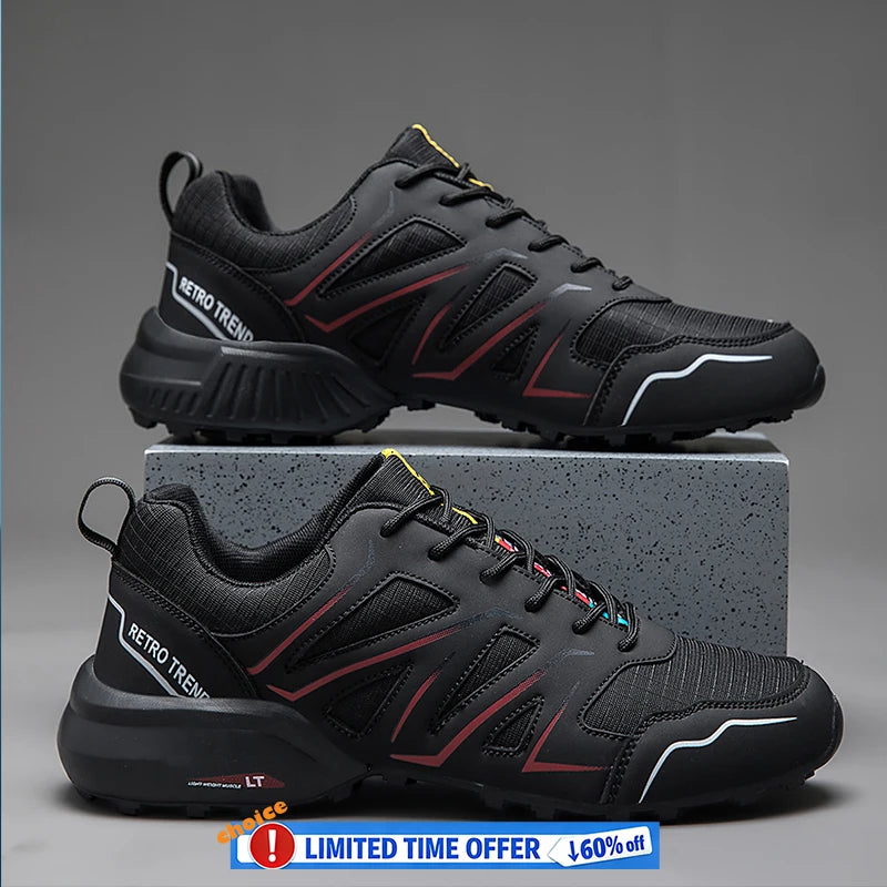 Men‘s Outdoor Hiking Shoes Non-slip Wear Resistant Breathable Splashproof Climbing Hunting Mountain Shoes Male Trekking Sneaker