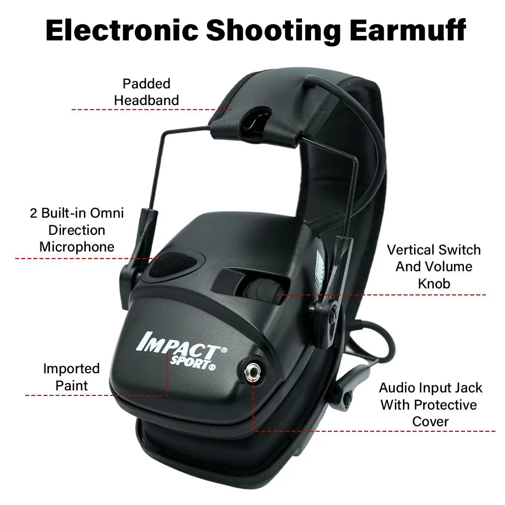 Over-Ear Active Shooting Headset Electronic Hearing Protection Earmuff Noise Cancelling Active Hunting Headset New