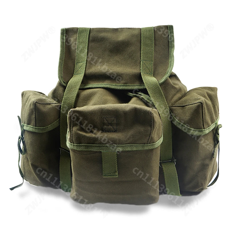 1PC Green Khaki Outdoor Equipment Tactical Large Capacity Bag Vintage WWII US M14 Backpack Running Bag Storage Bag Canvas