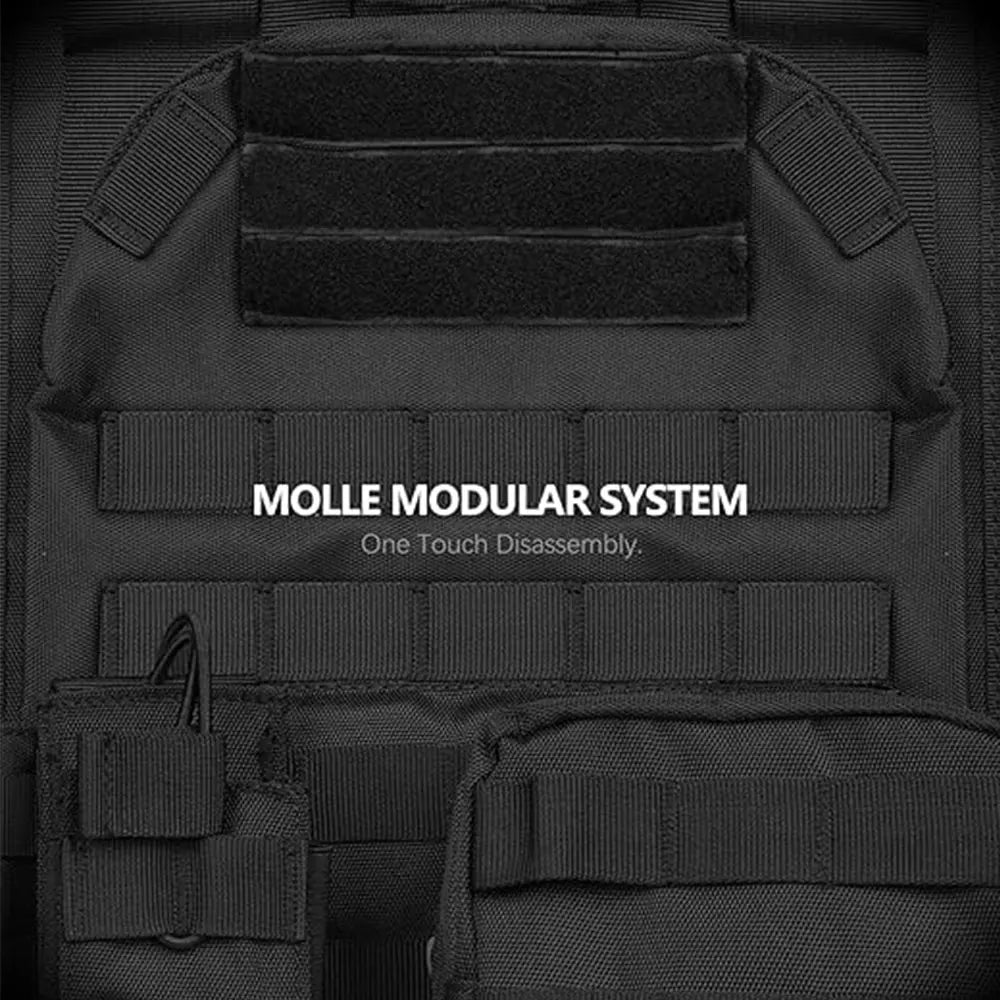 Tiexuebing Magnetic Quick Release Tactical Vest - Airsoft Vest MOLLE System Nylon Multifunctional  Plate Carrier 6094 Vests