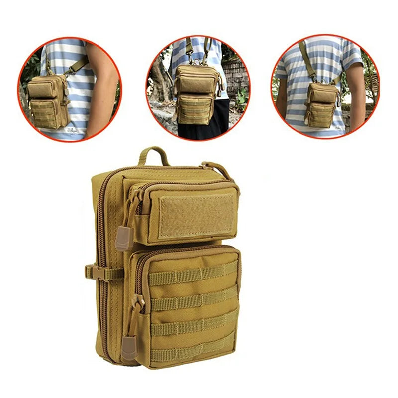 Multifunction Tactical Pouch Molle Hip Waist EDC Bag Wallet Purse Phone Holder Bags Camping Hiking Hunting Fanny Pack