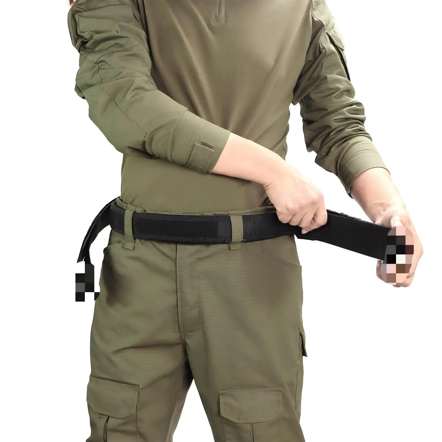 2 Inch Tactical Belt Quick Release Metal Buckle MOLLE Laser Mens Belts for Outdoor Activities, Military Training,
