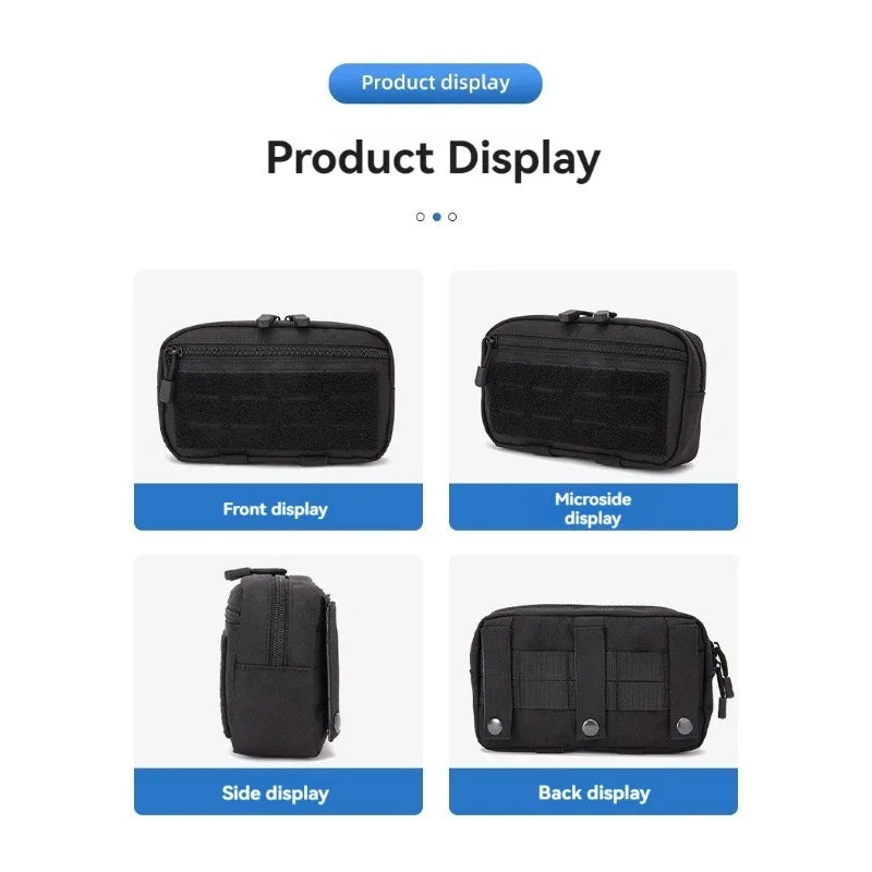 Tactical MOLLE Waist Pouch Compact EDC Utility Bag Phone Tool Storage Outdoor Hunting Hiking Accessory