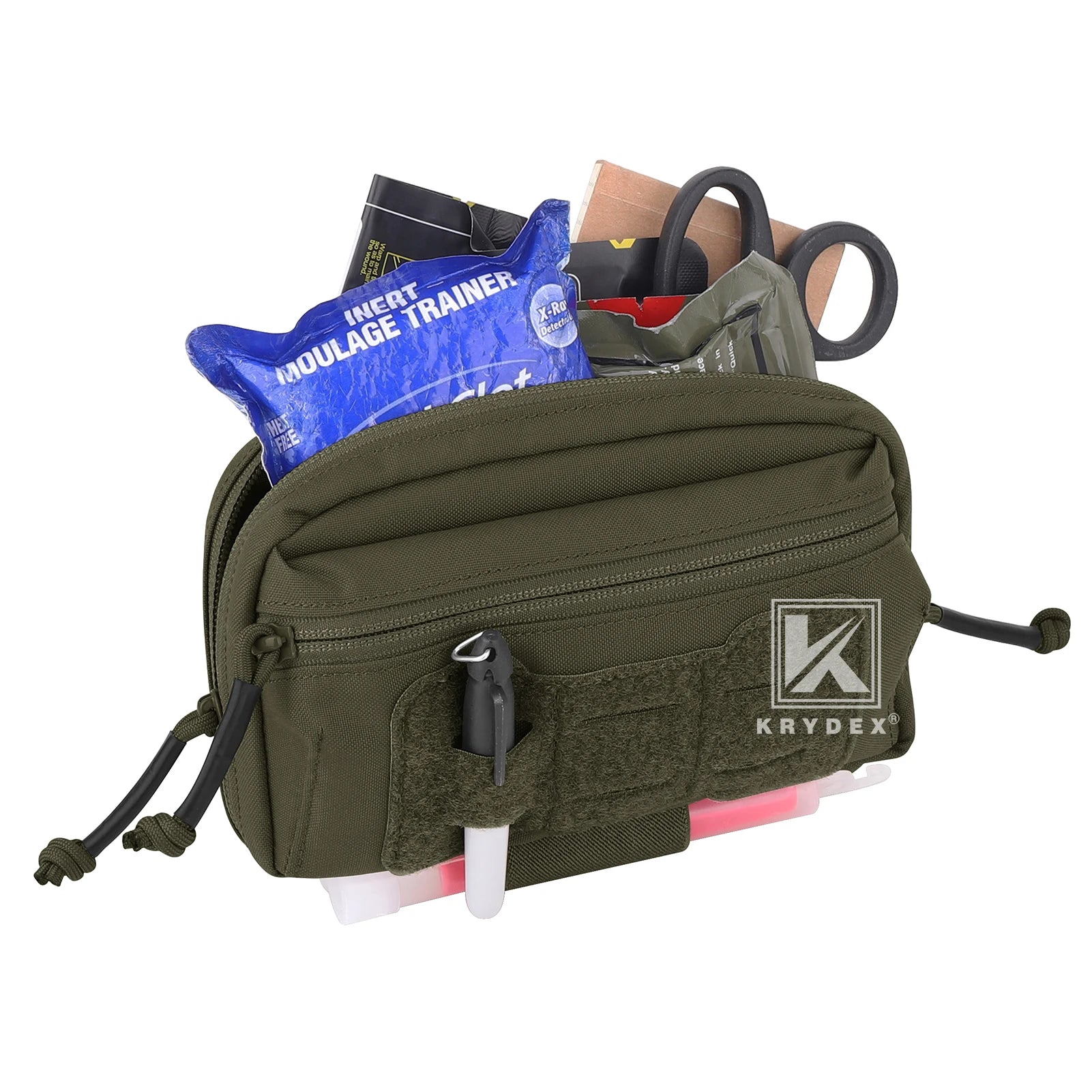 KRYDEX Tactical Admin Pouch Chest Bag MOLLE Utility Pouch Front Pocket for Vest and Chest Rig Camping Outdoor Accessories