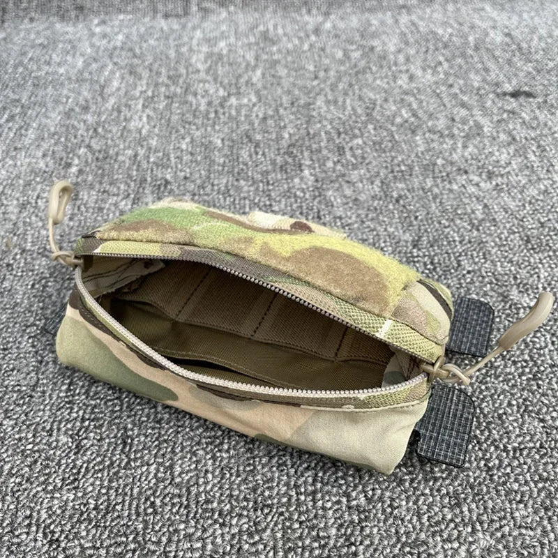 Tactical Admin Pouch Airsoft Vest Expansion Map Bag Multicam Chest Panel Hanging Pouch Storage Gear