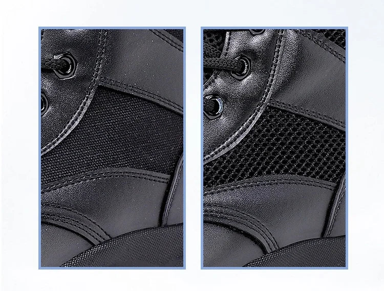 Summer Ultra Light Breathable Mesh Combat Tactical Boots Men Women Outdoor Boot 35-46 High Top Training Safety Work Shoes WJ250