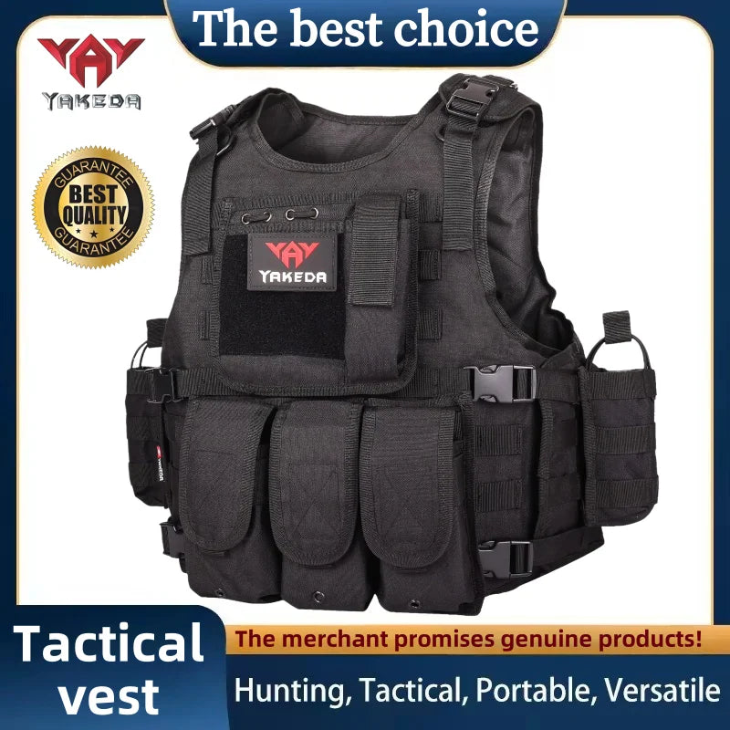 YAKEDA Multi-functional Wear-resistant Tactical Vest Outdoor Training Clothes Outdoor Equipment Protective Waistcoat