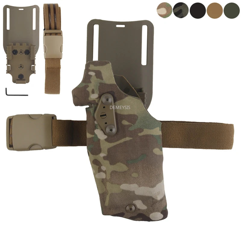 Right / Left Hand Tactical Holster for G17 Gen4 G19 with X300U Lights Quick Release Hunting Shooting Gun Drop Leg Holsters Case