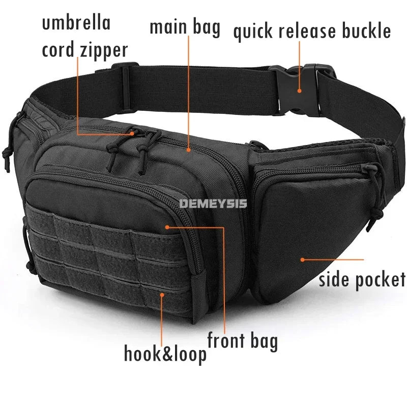 Tactical Waist Bag Outdoor Concealed Carry Molle Handgun Bags for Hunting Camping Hiking Pistol Pack