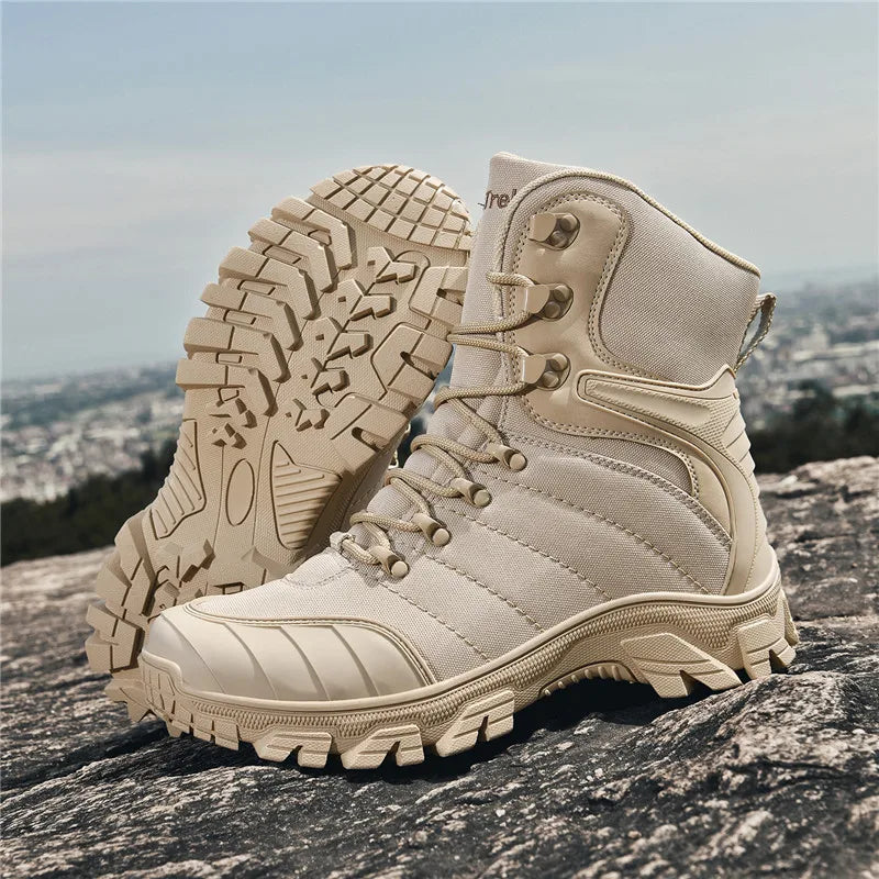 Male Hiking Tactical Shoes High Upper Outdoor Mountain Sports Shoes Camouflage Hunting Boots Desert Boots