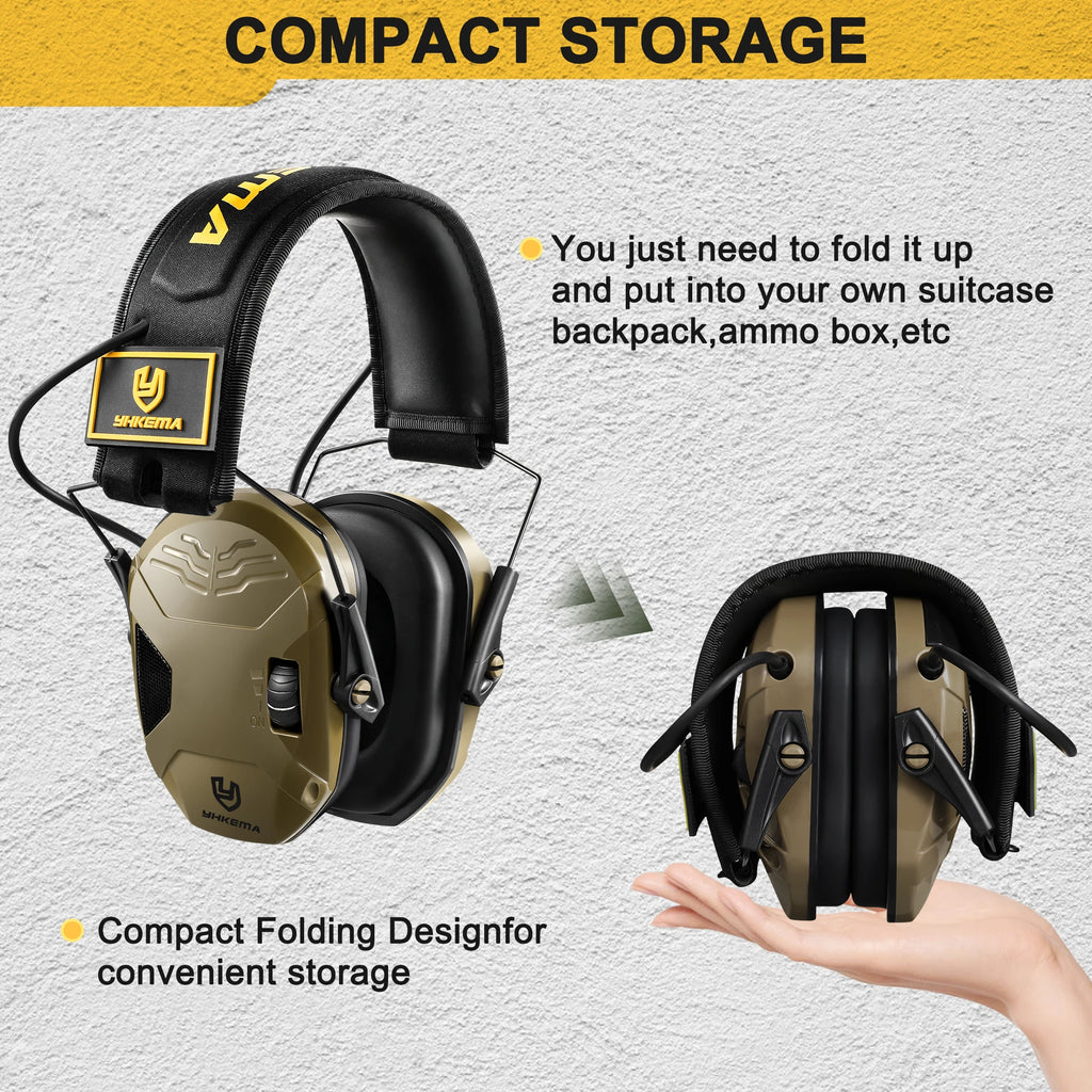 NEW Electronic Shooting Headset Hanging Helmet Version Tactical Shooting Active Noise Reduction Headphones NRR 23dB YHKEMA