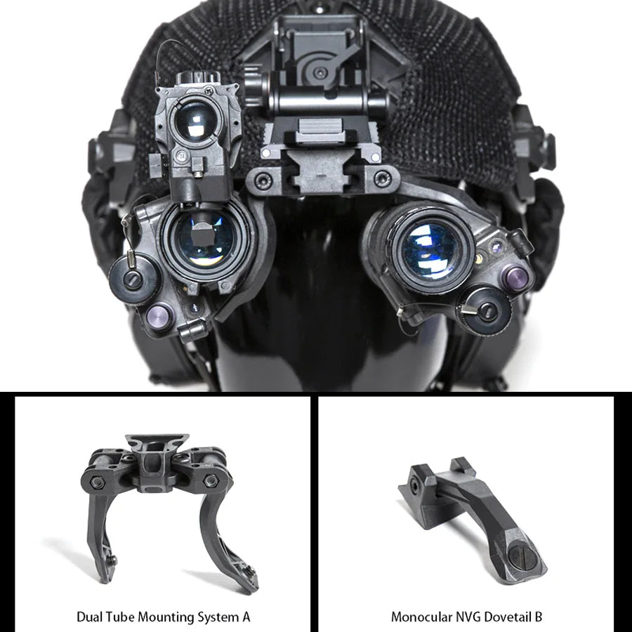 FMA Nylon Double J Arm Mount Bracket NVG Bridge Mount for Dummy AN/PVS14 Single or Dual Night Vision Model