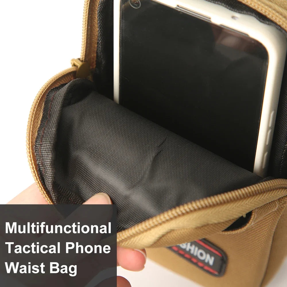 EDC Molle Bag Purse Nylon Waist Bag Outdoor Waist Fanny Pack Men Phone Pouch Camping Hunting Sports Bag